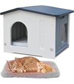 未使用）断熱キャットハウス 耐候性プラスチック 外飼い 犬小屋 Amazon | 断熱キャットハウス 屋外用 耐候性プラスチック製 猫小屋